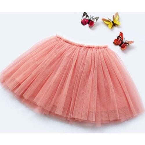 2020 new Baby Girls Clothes Three Layer Tulle Tutu Skirts Kids Girls Ball Gown Pettiskirt Sweet Girl Puff Princess Skirts pink