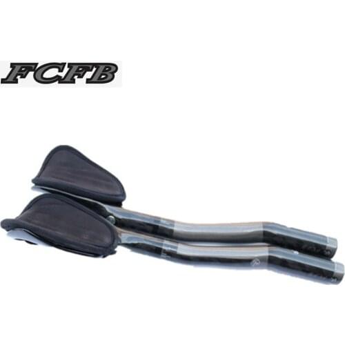 NEW ARRIVE FCFB 12K glossy tt bar ends carbon fiber bike TT handlebar deputy to split the long break TT bar 34CM