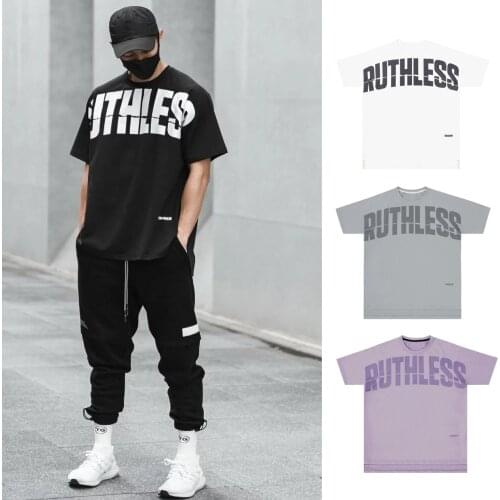 2021 summer new jogger streetwear casual loose Comfortable mens t-shirt top cotton gyms short fitness sportswear Plus size