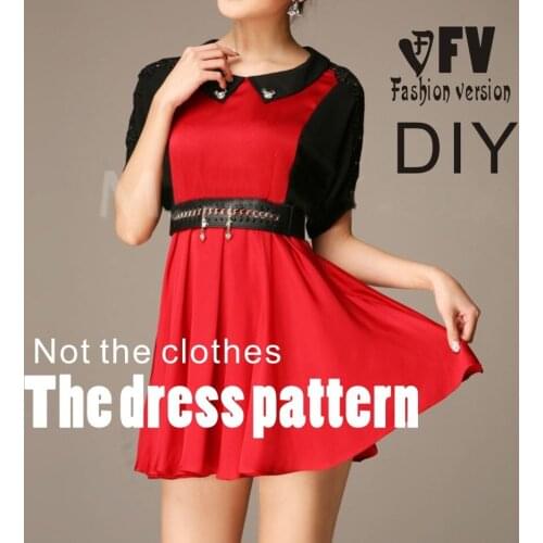 Clothing DIY The dress Dresses Sewing Pattern cutting drawing Dress Sewing Template BLQ-36