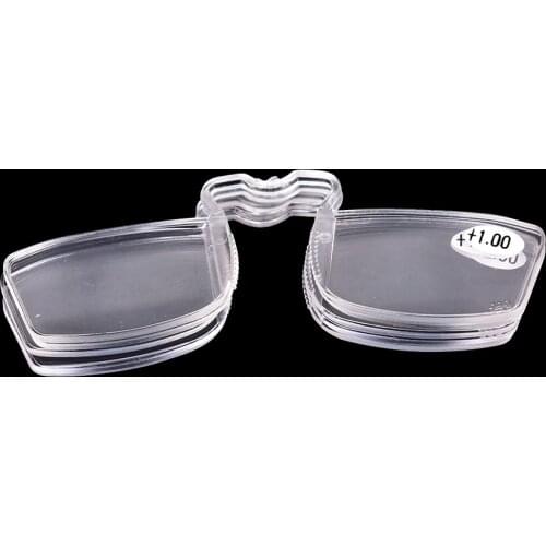 Wholesale 1Pc +1 +1.5 +2 +2.5 +3 No Frame Clip On nose Reading Glasses Older Mirror Nose Clip Mini Small Eyeglasses