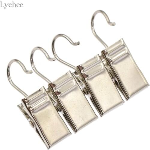 Lychee Life 50pcs Modern Style Iron Art Curtain Stainless Clips Buckles Holdback For Home Curtain Decoration Accessories