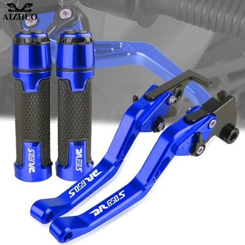 Adjustable Brakes Clutch Levers FOR SUZUKI DR650S/SE 1994-2010 2008 2009 Handle Bar Motorcycle Handlebar Grips 100% brand new