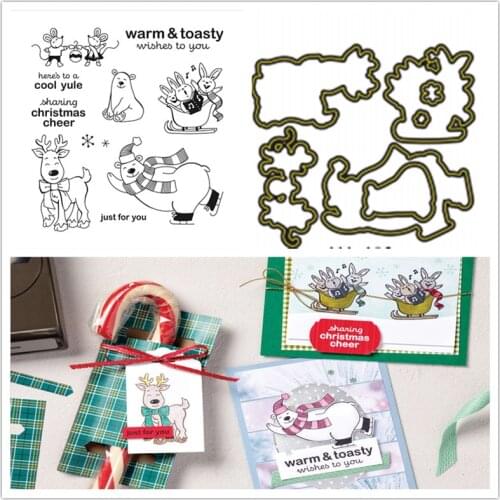 Christmas Cattle Clear Metal Cutting Dies Handmade for DIY Photo Album Decoration Scrapbooking Embossing Template Stamp