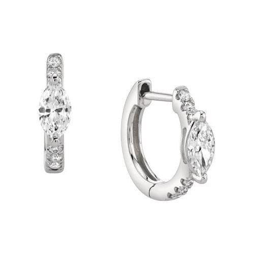 Hoop mini u-shaped zircon small ear buckle vintage retro earrings female European and American earring earrings wholesale