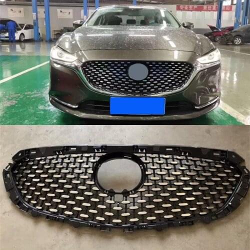 Front Bumper Mesh Grille Racing Upper Grills Diamond Grille For Mazda 6 atenza 2020 ABS Protector Modified Parts Car Styling