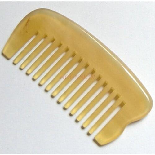 Curly Hair Comb Wide Tooth Coarse Massage Hairbrush Rounded Authentic Natural Horn Combs Holiday Gift Hairdressing Supplies Sale