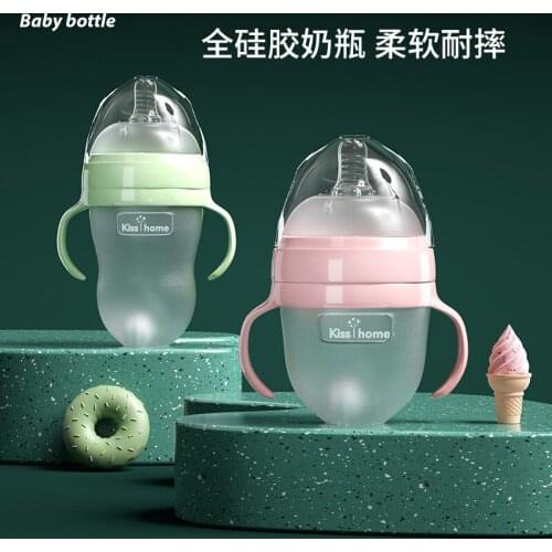 Silicone Baby Bottle for Newborn Baby Super Soft Pacifier Kids Milk Bottles Infant Feeding Squeeze Bottle Safe Small Baby Bottle