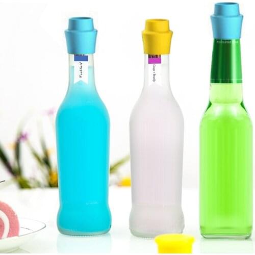 Silicone Cute Wine Stoppers For Beer Savers Cap Leak Proof Bottle Sealers Bar Home Kitchen Tools Wine Beer Cover For Barware