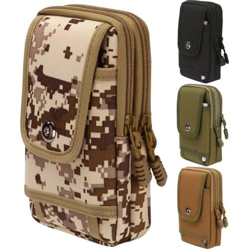 7 inch Tactical Phone Pouch Bag Double-layer Military Waist Bag Fanny Pack Running Pouch Case for Hunting Camping Hiking Case