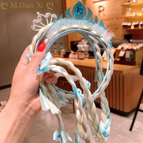 Baby Headband Frozen Elsa Wig Girls Toddler Hair Bands Baby Girls Kids Headbands Turban Newborn Hairband Baby Hair Accessories