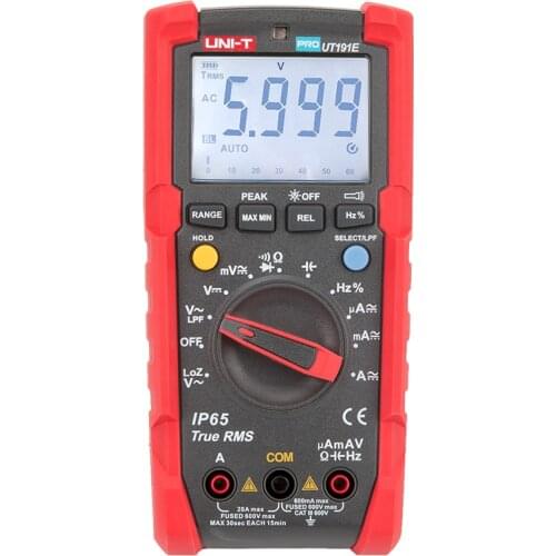 UNI-T UT191E/T professional multimeter industrial grade digital universal meter waterproof and dustproof 6000 count 20A ammeter