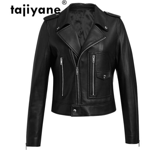 Tajiyane New Autumn Women Real Leather Jacket Sheepskin Coat Woman Motocycle Coat Female Clothes Mujeres Abrigos A400158 WPY757