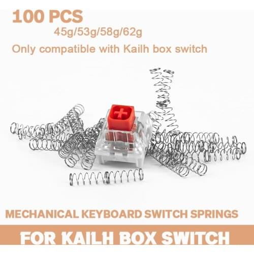 100 Pcs customized mechanical keyboard switch double spring for Kailh box switch Keycaps Replacement 45g 53g 58g 62g