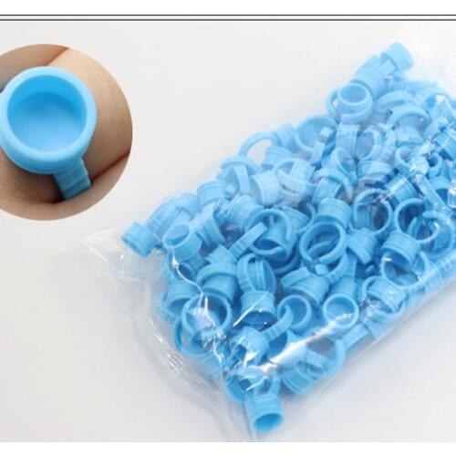 100pcs Plastic Tattoo Ink Ring Cups Caps Microblading Pigment Ink Cup With Cover Semi Permanent Makeup For Microblading Supplies