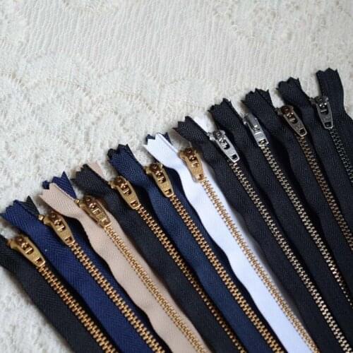 20pcs/lotMetal Pants Zippered Placket 3# and 4# y ya Gold Jeans Zipper Jeans Washing Chain