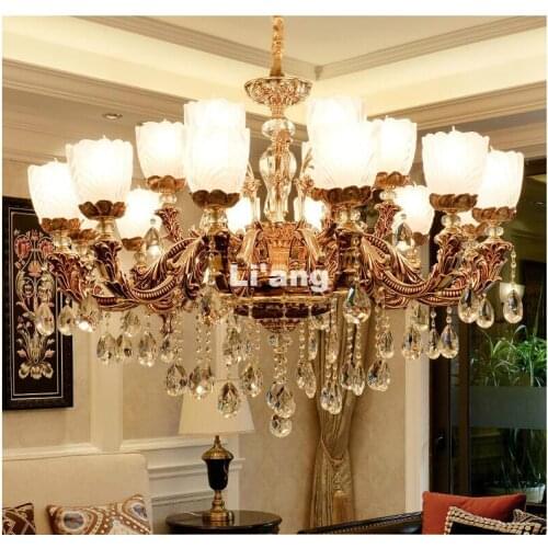 Free Shipping Modern European E14 AC Crystal Lamp Living Room Restaurant Bedroom Lamp Luxury Zinc Alloy Candle Light Chandelier