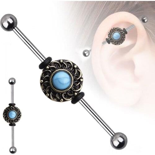 Hot Sale Cartilage Piercing Bar 361L Stainless Steel Industrial Piercing Earring Barbell Straight Ear Piercings Barbell Jewelry