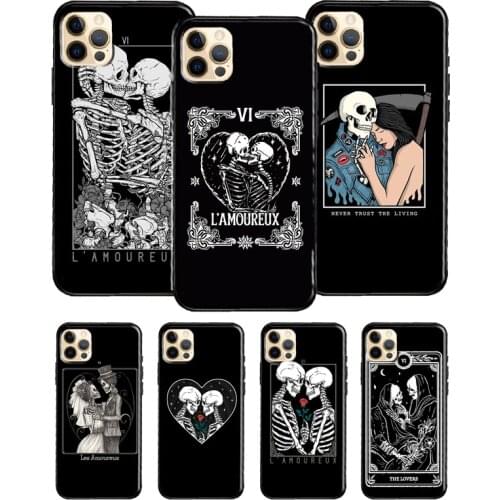 The Lovers VI Tarot Card Case For iPhone SE 2020 X XR XS Max 8 7 Plus 12 Pro Max Case For iPhone 11 Pro Max 12 mini