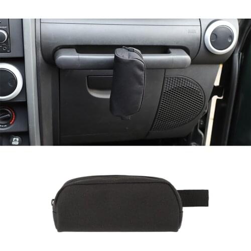 Black Sun Glasses Holder Storage Bag Organizer Pocket 1997-2022 for Jeep Compass/Renegade/Wrangler JL JK TJ JT Car Accessories