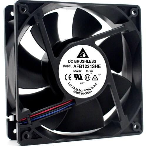 AFB1224HHE Delta fan 12CM cm 12038 24V 0.45A 3-wire alarm cooling fan