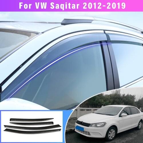 Window Sun Rain Visor Weather Shield Deflector Guard For Volkswagen Sagitar 2012-2019 Awnings Car Styling Auto Accessories