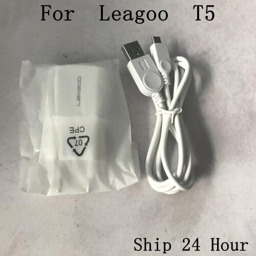 Leagoo T5 New Travel Charger + USB Cable USB Line For Leagoo T5 Repair Fixing Part Replacement Free Shipping