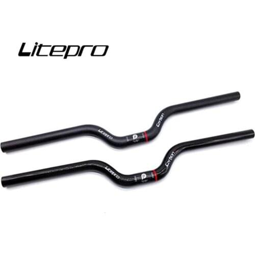 Litepro Bicycle M Handlebar Parts Folding Bike Carbon Fiber For Brompton 25.4 x 580MM Swallow Handle Bar Ultralight 105g