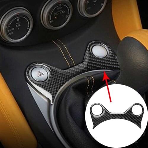 Real Carbon Fiber Car Center Console Gear Panel Sticker Cover For Nissan 370Z Z34 2009-2019 Car-Styling Internal Accessories