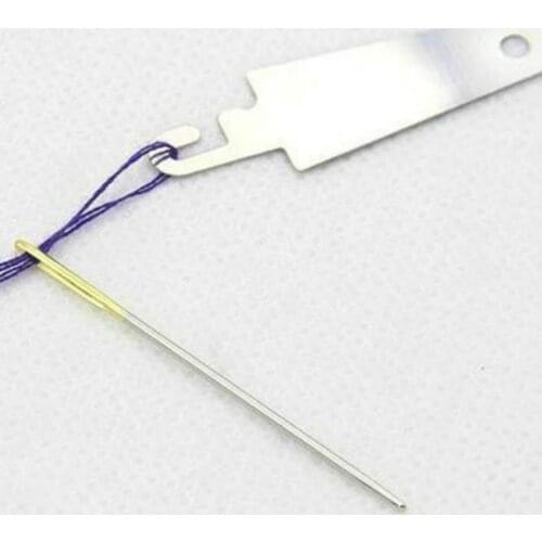 10Pcs/set Stainless Steel Hook Needle Threader Help For Hand Sew Ribbon Embroidery Cross x Stitching Sewing DIY Tool Craft Need