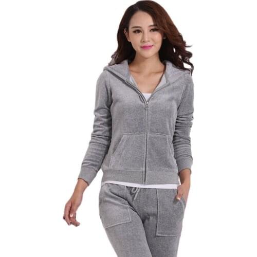 Plus Size 2020 New Slim Solid Two Piece Set Sportswear Tracksuit Women hooded Feminino Sweatshirt Set Outfits