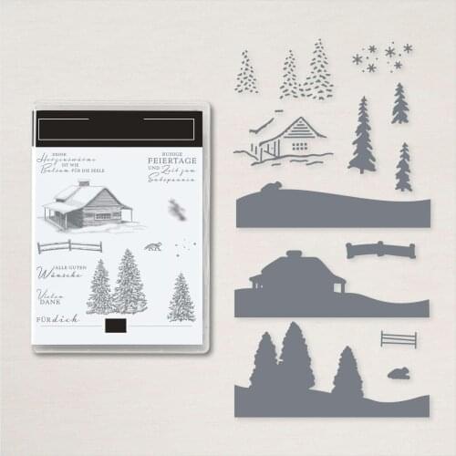New Forest House Metal Cutting Dies Stamps Scrapbook Diary Secoration Embossing Stencil Template Diy Greeting Card Make Albums
