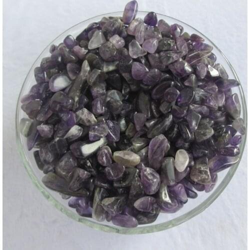 Wholesale Chakra Healing Crystal Decoration Natural Amethyst Tumbled Stone Magnet Gravel Beads