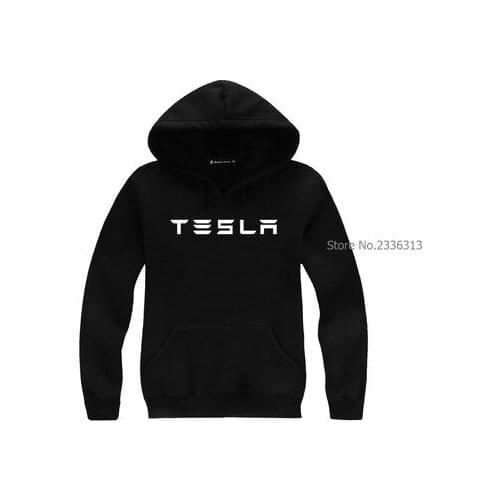 Autumn and winter Fans Tesla sweatshirt hooded fleece cotton coats fashion 4s store jacket