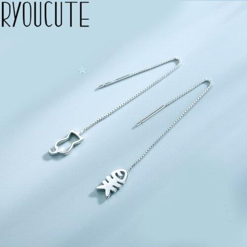 Punk Style Ladies Boho Long Cat Fish Earrings For Women Wedding Jewelry Statement Earrings Party Gift Pendientes