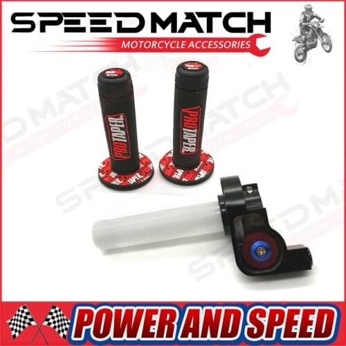 Handle Grip Motorcycle with 1/4 Quick Turn Throttle Dirt Pit Bike Motocross 7/8" Handlebar Hand Grips For KTM