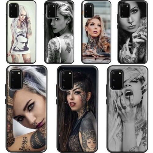Sexy Tattoo Girl Phone Case For Samsung Galaxy S21 S20 Ultra S8 S9 S10 Plus Note 10 Note 20 9 S20 FE Cover