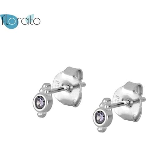 925 Silver Ear Needle Stud Earrings for Women Lovely Small Earrings for Women Gold Color Crystal Earrings Fashion Jewelry Gift