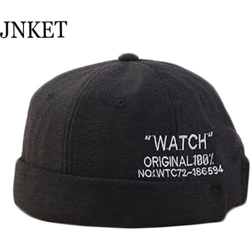 New Autumn Winter Men Women‘s Skullcap Beanies Hat Retro Brimless Hat Hip Hop Cap Outdoor Sport Cap Embroidery Pumpkin Hat