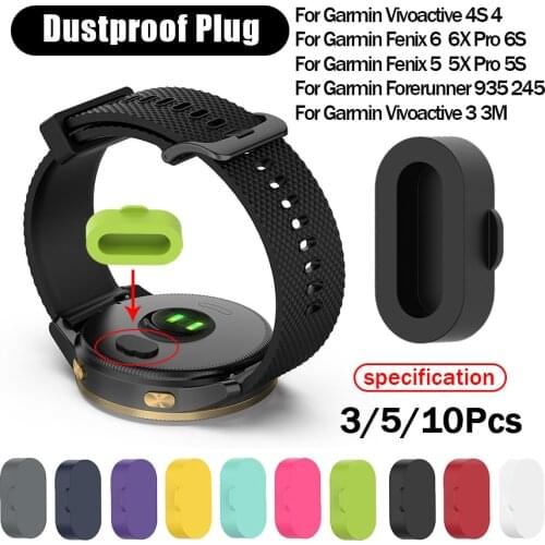 Silicone Dustproof Plug Cover Charger Case For Garmin Fenix 6 6S 6X Pro 5 5X 5S Plus forerunner 945/935/245/245M/45/45S Instinct