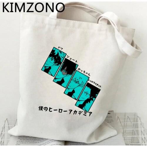 My Hero Academia Todoroki Dabi Bakugou Boku No Hero Academia shopping bag canvas jute bag bag bolsa compra string reciclaje
