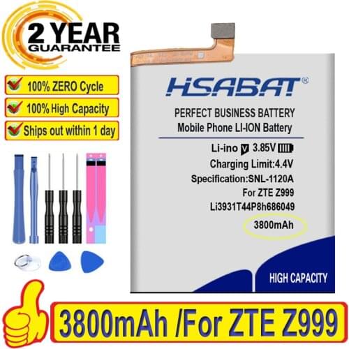 Top Brand 100% New 3800mAh LI3931T44P8H686049 Battery for ZTE Axon M Z999 Z-01K Batteries+free tools