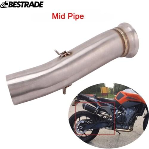 Motorcycle Exhaust Escape Connect Mid Link Pipe Middle Link Tube All Years Stainless Steel Slip On Modified for DUKE 790