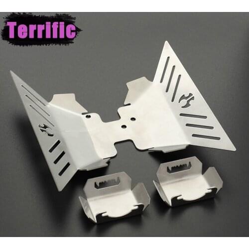 Stainless Steel Axle Protector Chassis Armor Skid Plate for 1/10 Crawler Axial Capra 1.9 UTB AXI03004 Upgrade Parts