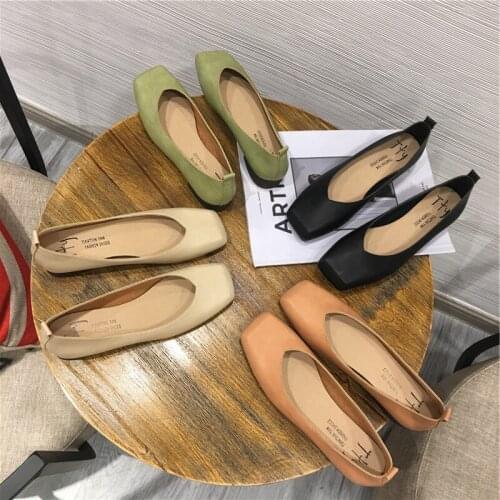 Retro Soft pu leather grandma shoes for women sneakers candy color flats slip on loafers square toe soft bottom moccasins femme