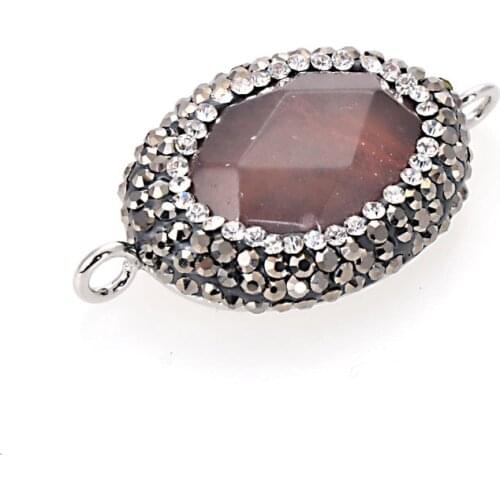 Miasol Natural Crystal Stone Agates Druzy Pendulum Natural Stone Charm Necklace Pendants Jewelry Making Women Healing Gifts