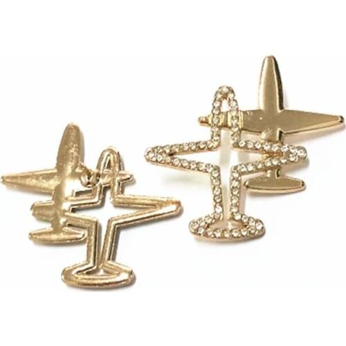 Double Airplane Brooch Unisex Jewelry Cute Beetle Cock Enamel Pin Shirt Denim Collar Badges on a Backpack Aircraft Brooches