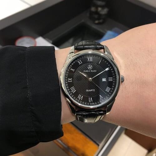 PABLO RAEZ Japan Quartz Movement Full Black Simple Design Original Classic Men Watches With Calendar Leisure Fashion Waterproof
