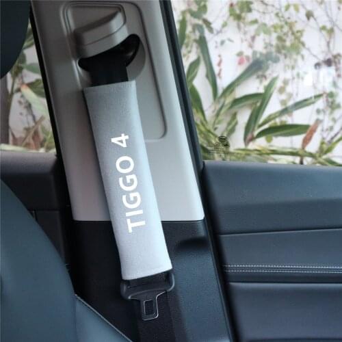 For TIGGO 4 Breathable Car Safety Belt Pads Auto Seatbelt Shoulder Protective 2PcsCover Seat Belt Pad Seat Belt Shoulder
