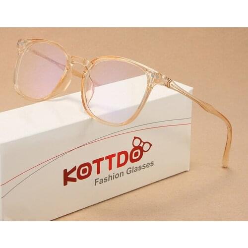 KOTTDO Classic Square Plastic Women Glasses Frame Retro Men Tourism Clear Transparent Eyeglasses Computer Optical Glasses Oculos